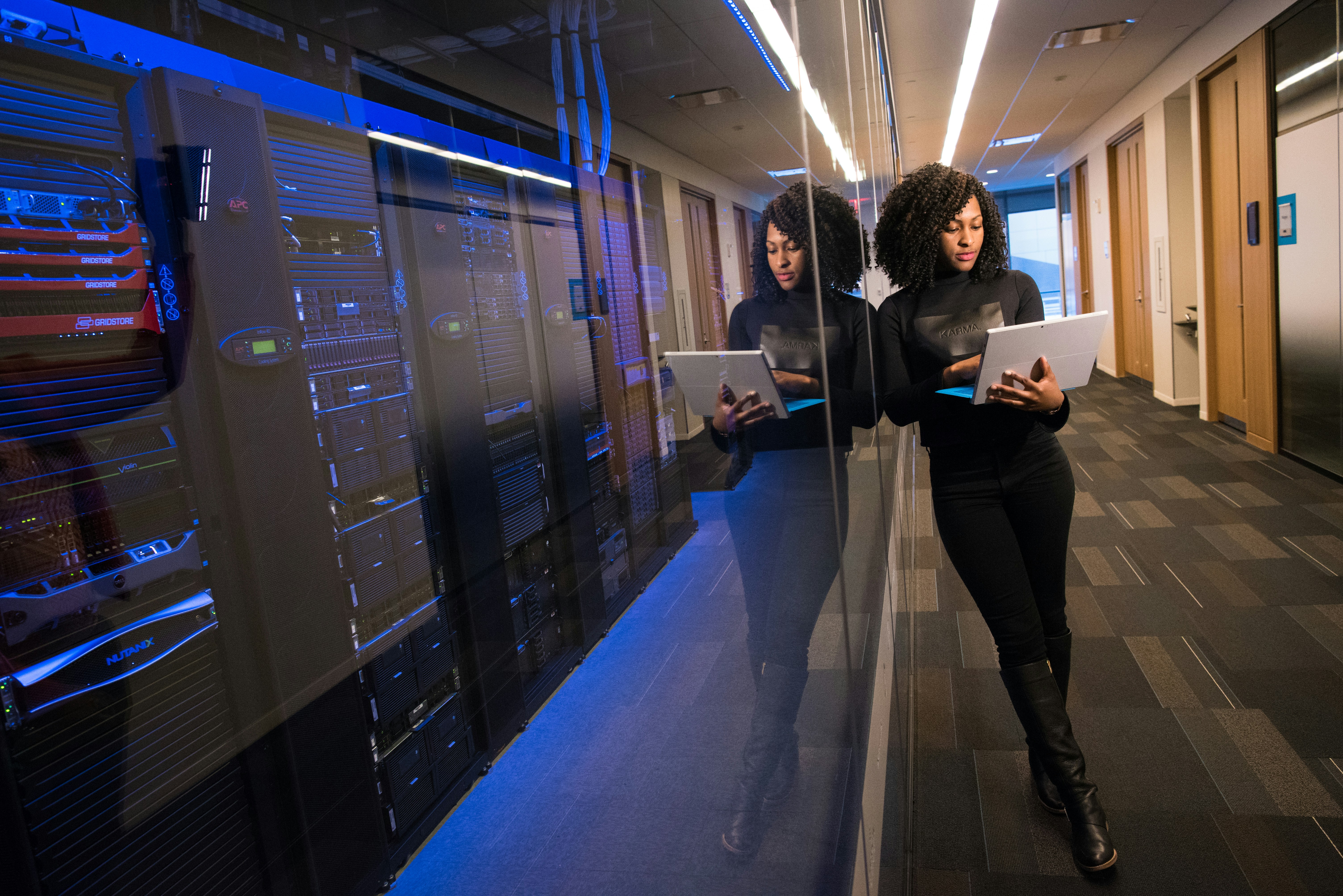 Technology consultants working with advanced AI systems